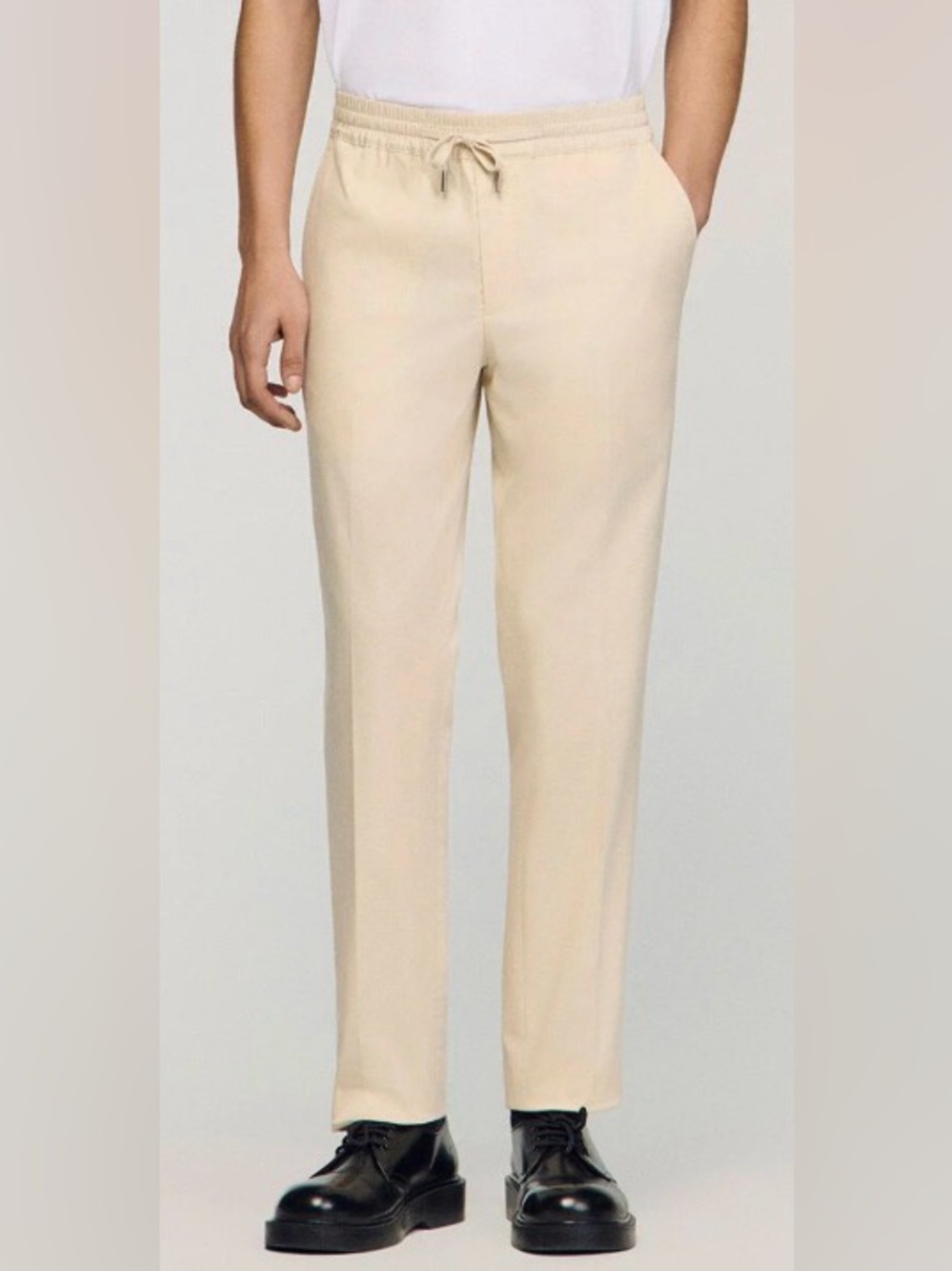 Sandro Men’s Elasticated Straight-Leg Trousers